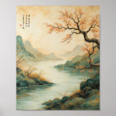 Misty Mountain River Poster (Voorkant)