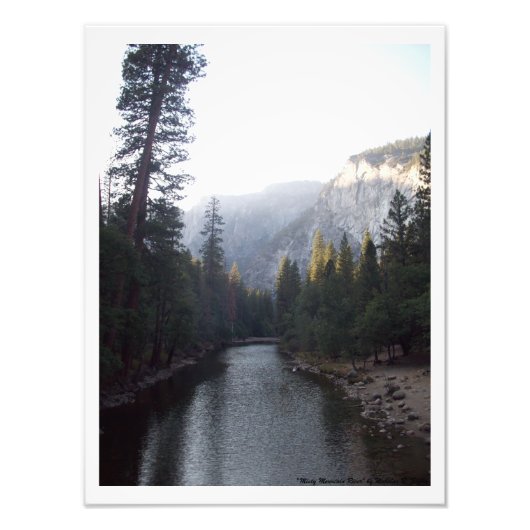 "Misty Mountain River" Yosemite Valley Foto print Foto Afdruk (Voorkant)