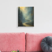 Misty Mountain Road Journey - Natuur Canvas Afdruk (Insitu (Woonkamer))