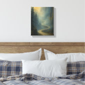 Misty Mountain Road Journey - Natuur Canvas Afdruk (Insitu (Slaapkamer))