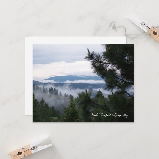 Misty Mountain Sympathcard Kaart (Voorkant / Achterkant in situ)