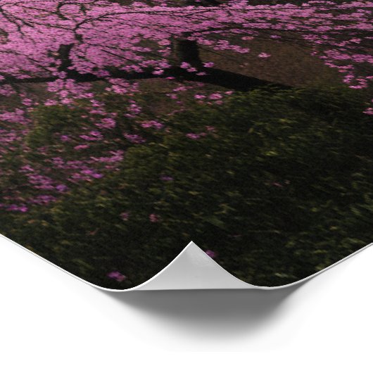 Misty Mountain Theehouse – Betoverde Japanse muurk Poster (Hoek)