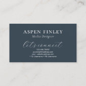 Misty Mountain Waterverf blauw-grijs Visitekaartje (Achterkant)