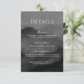 Misty Mountain Waterverf bruiloft Informatiekaartje (Staand voorkant)