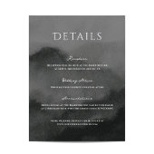 Misty Mountain Waterverf bruiloft Informatiekaartje