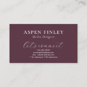 Misty Mountain Waterverf Donkerrood Visitekaartje (Achterkant)