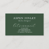 Misty Mountain Waterverf Groen Visitekaartje (Achterkant)