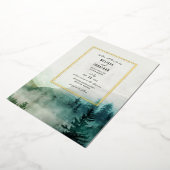 Misty Mountain Wedding Invitation Folie Uitnodiging (Gedraaid)
