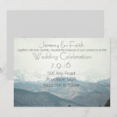 Misty Mountain Wedding Invitation Kaart (Voorkant / Achterkant)
