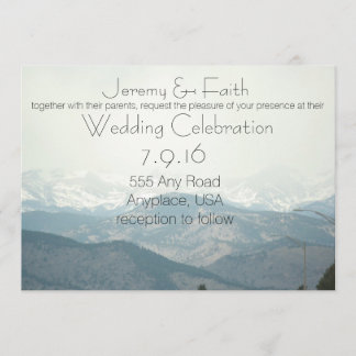 Misty Mountain Wedding Invitation Kaart
