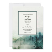 Misty Mountain Wedding Invitation