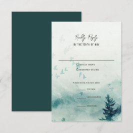 Misty Mountain Wedding Response Kaart