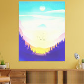 Misty Mountains Canvas Afdruk (Insitu (Woonkamer))