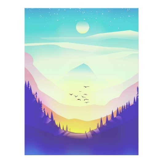 Misty Mountains Foto Afdruk (Voorkant)