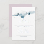 Misty Mountains Huwelijksreactie+MAALTijd Respons Kaart (Voorkant / Achterkant)