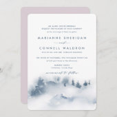 Misty Mountains I Formal Wedding Invitation Kaart (Voorkant / Achterkant)