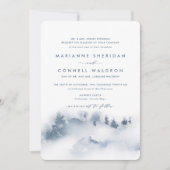 Misty Mountains I Formal Wedding Invitation Kaart (Voorkant)