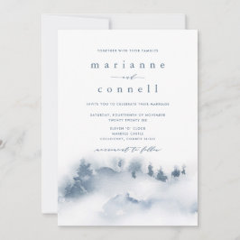 Misty Mountains III Informal Wedding Kaart