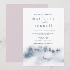 Misty Mountains III Informal Wedding Kaart
