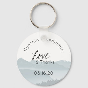 Misty Mountains Key Ring Wedding Favor Love Sleutelhanger
