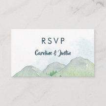 Misty Mountains Kleine Huwelijks RSVP Kaarten