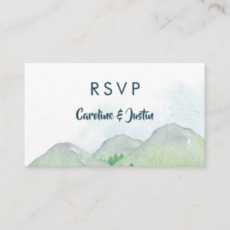 Misty Mountains Kleine Huwelijks RSVP Kaarten