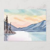 Misty Mountains | Lake Tahoe Waterverf Briefkaart (Voorkant)