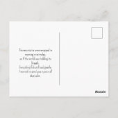 Misty Mountains Moonlight Peaceful Forest Pines  Briefkaart (Achterkant)