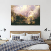 Misty Mountains Oil Painting Large Canvas Print (Insitu (Slaapkamer))