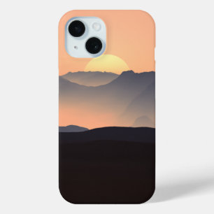 Misty Mountains op Sunset iPhone 15 Case