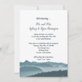 Misty Mountains Reception only Invitation Kaart (Voorkant)