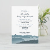 Misty Mountains Reception only Invitation Kaart (Staand voorkant)