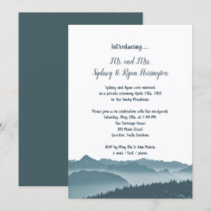 Misty Mountains Reception only Invitation Kaart
