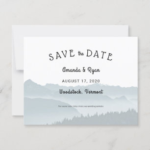 Misty Mountains Save the Date Destination Wedding