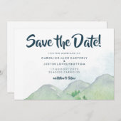Misty Mountains Save the Date Trouw Aankondiging (Voorkant / Achterkant)