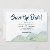Misty Mountains Save the Date Trouwdatum Aankondig (Voorkant)