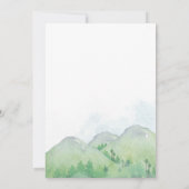 Misty Mountains Waterverf bruiloft Kaart (Achterkant)