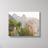 MISTY MOUNTAINS WATERVERF CANVAS PRINT (Voorkant)