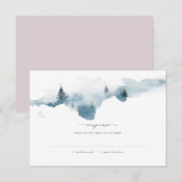 Misty Mountains Weddenschap RSVP Reactie Kaart