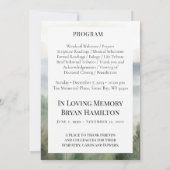 Misty Natuur Waterverf Begrafenisprogramma Kaart (Achterkant)