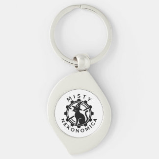 MISTY NEKONOMICA Steampunk Witch Cat Metal Keychai Sleutelhanger