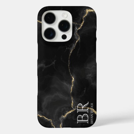 Misty Night Gold Glitter Marmer  Case-Mate iPhone Case (Achterkant)