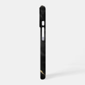 Misty Night Gold Glitter Marmer  iPhone 16 Hoesje (Linkerkant)