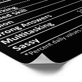 Misty Nutrition Gepersonaliseerde naam Funny Kerst Poster (Hoek)