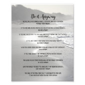 Misty Ocean Beach doet het in ieder geval Foto Afdruk (Voorkant)