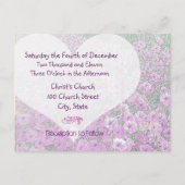 Misty Paarse Petunias Bruiloft Uitnodiging (Achterkant)