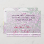 Misty Paarse Petunias Bruiloft Uitnodiging (Voorkant / Achterkant)