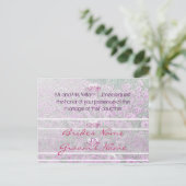 Misty Paarse Petunias Bruiloft Uitnodiging (Staand voorkant)