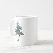Misty pijnbomen In het wilde bos Koffiemok (Voorkant links)