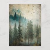 Misty Pine Forest Nature Adventure  Briefkaart (Voorkant)